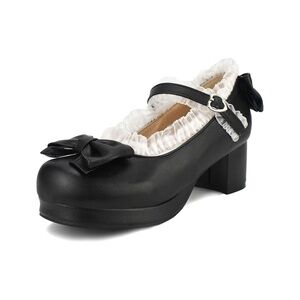 Womens Platform Mary Jane Shoes Ankle Strap Kawaii Block (Size 41/ 9.5)